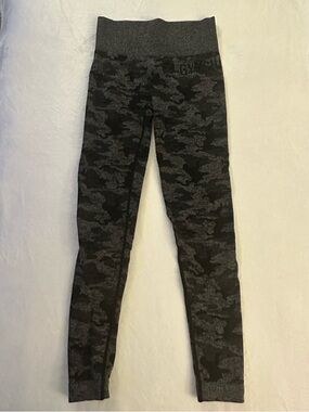 Gymshark Black & Charcoal Camouflage Leggings